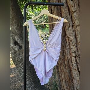 River Island Lilac One Piece Swimsuit Size 10